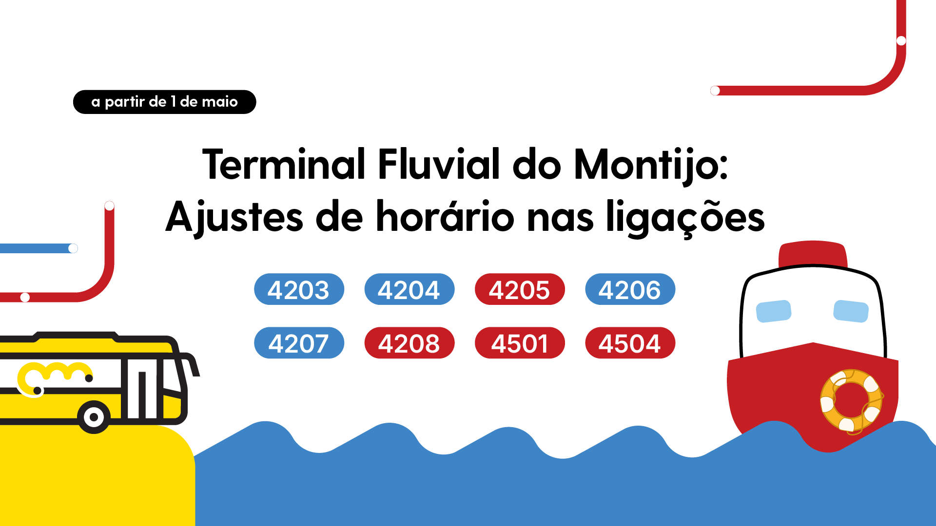 Carris Metropolitana ajusta horários das ligações ao Terminal Fluvial do Montijo