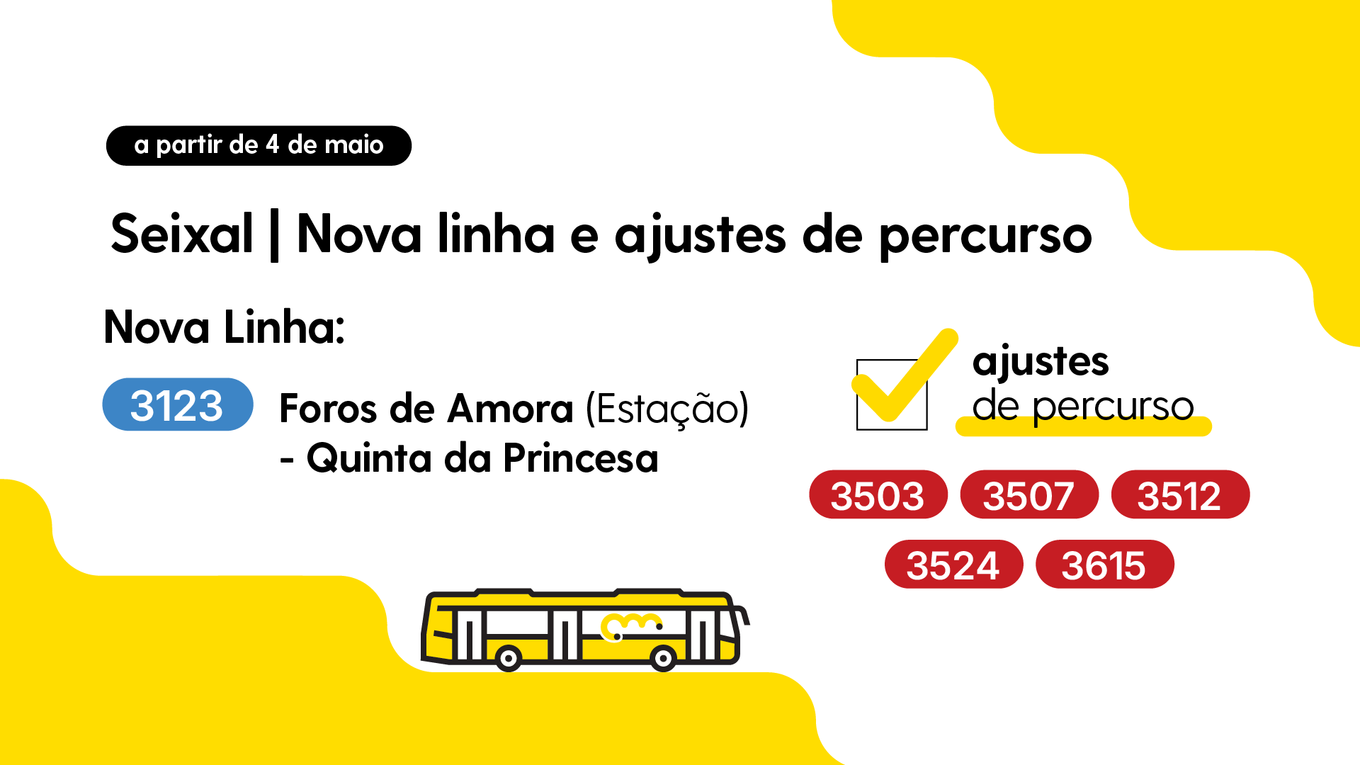 Seixal ganha nova linha e ajustes nos transportes a partir de 4 de maio