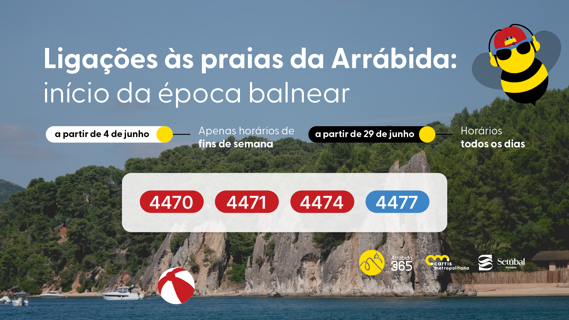 Transportes para as praias da Arrábida regressam em junho