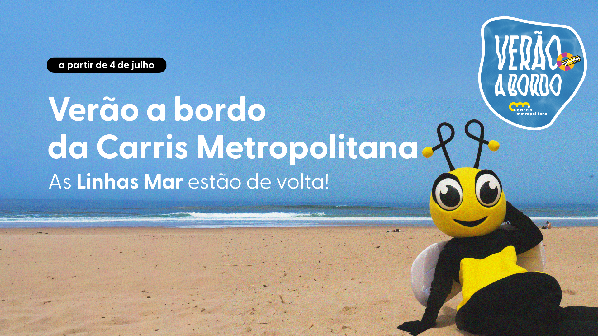Linhas Mar da Carris Metropolitana ligam Lisboa às praias entre julho e agosto