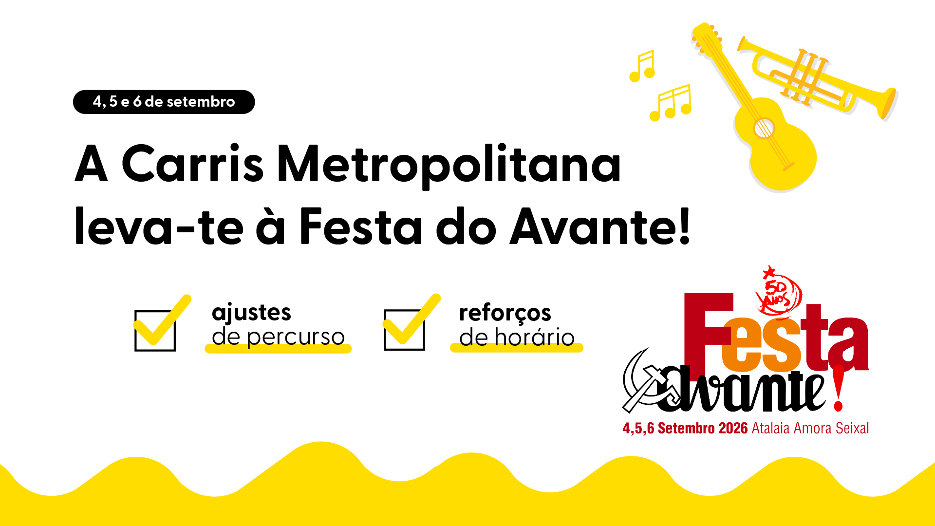 Carris Metropolitana reforça transportes para a Festa do Avante!