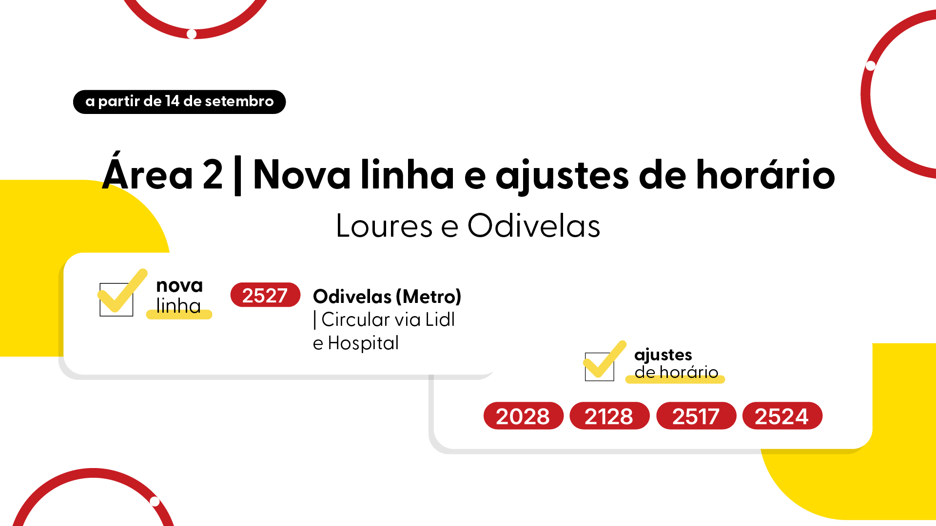 Nova linha 2527 liga Odivelas, Hospital Beatriz Ângelo e Entreposto do Lidl