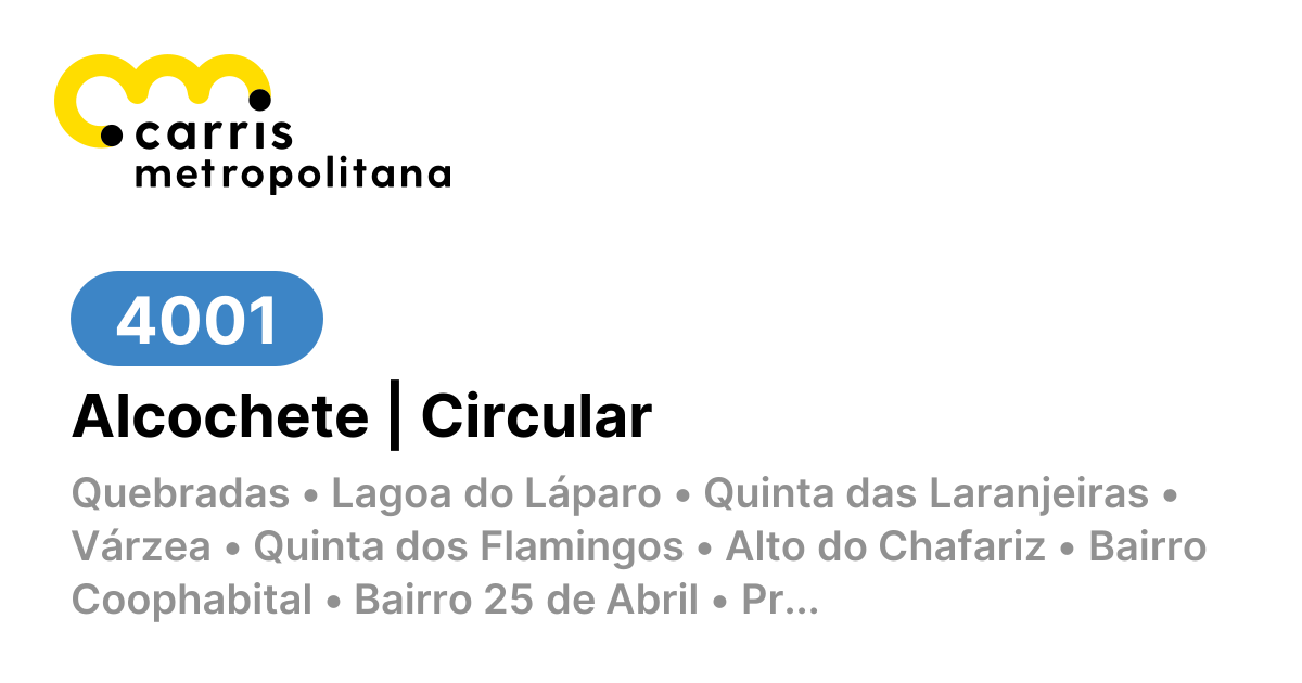 4001 | Alcochete | Circular