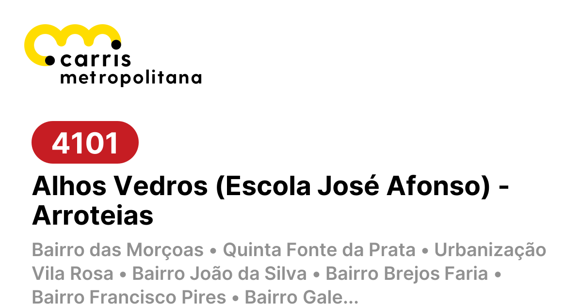 4101 | Alhos Vedros (Escola José Afonso) - Arroteias