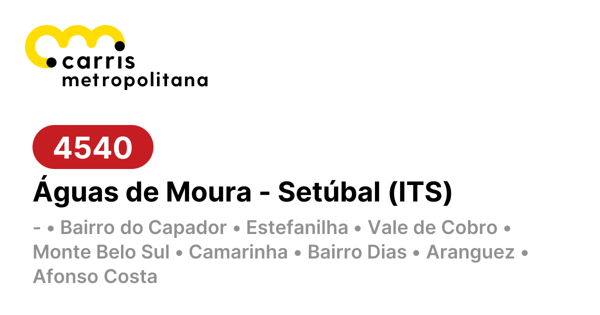 4540 | Águas de Moura - Setúbal (ITS)